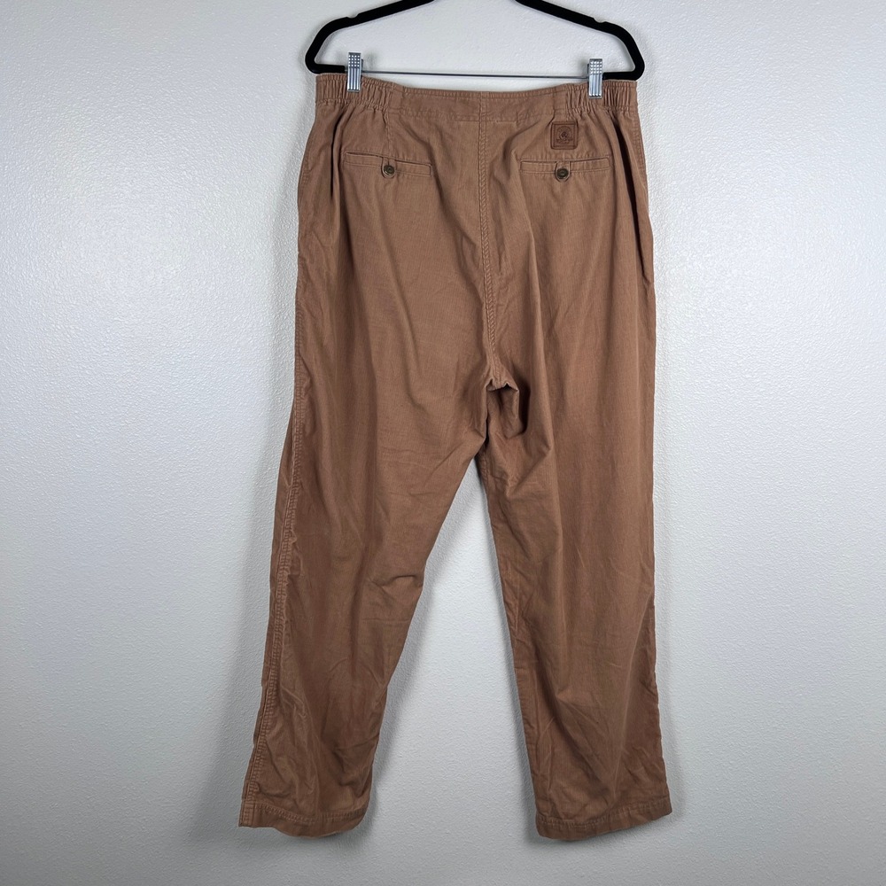 Lauren Ralph Lauren Brown Corduroy Pants Women 14W Straight Leg High Rise Cotton - Picture 5 of 6